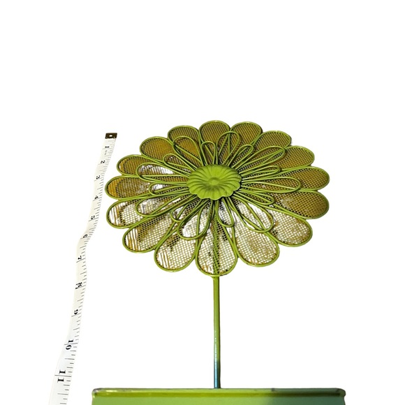 Green Floral Metal Wire Photo/Mail Holder Home Accents OS - Picture 3 of 4